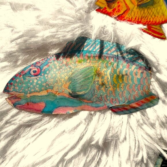 (6) FISH MAGNETS – Assorted sizes & colors - Picture 6 of 8